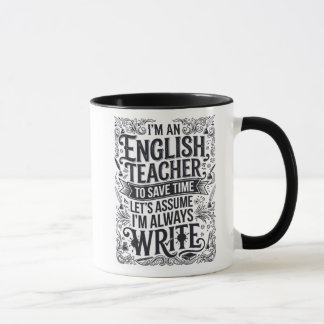 Lustiger Englischlehrer schreibt immer Tassen-Typo Tasse