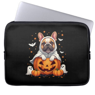 Lustiger English Bulldog Geist Boo Halloween Damen Laptopschutzhülle