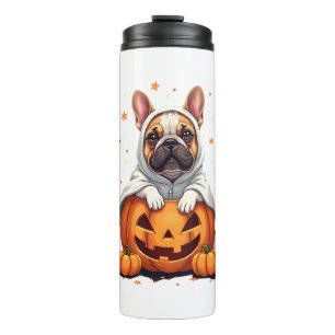 Lustiger English Bulldog Geist Boo Halloween Damen Thermosbecher