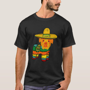 Lustiger English Bulldog Hund Pinata Sombrero Hut T-Shirt