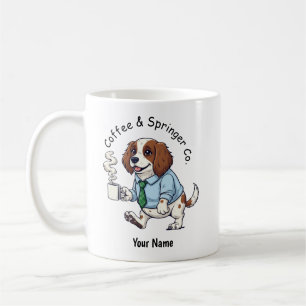 Lustiger English Springer HUND Business Anzug Kaff Kaffeetasse