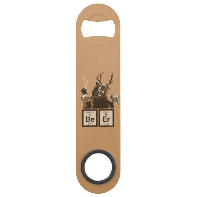 Lustiger entdecktes Bier der Chemie Bär Speedflaschenöffner (Vorderseite)