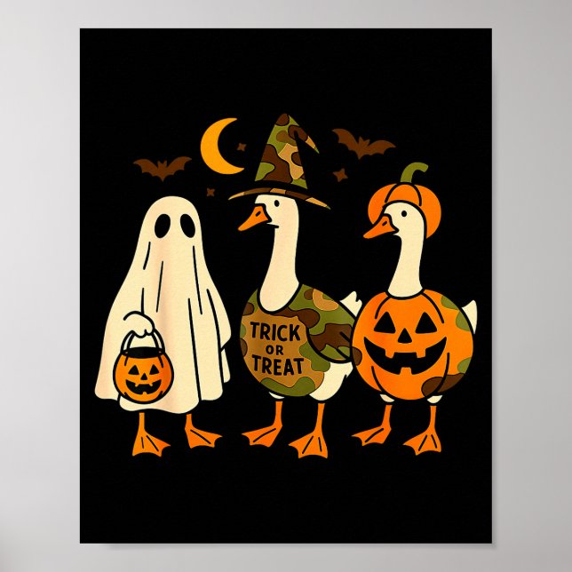 Lustiger Enten Enten Boo Halloween Kostüm Ente  Poster (Vorne)