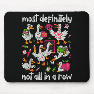 Lustiger Enten-Lehrer-Erzieher zurück zur Schule Mousepad