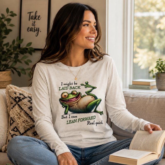 Lustiger entspannter Frosch Tri-Blend Shirt (Von Creator hochgeladen)