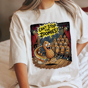 Lustiger Erdnuss-Kino-Zoomies-Cartoon Tri-Blend Shirt