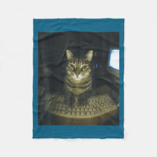 Lustiger ernster Gamer Katzenliebhaber Deckhengst  Fleecedecke