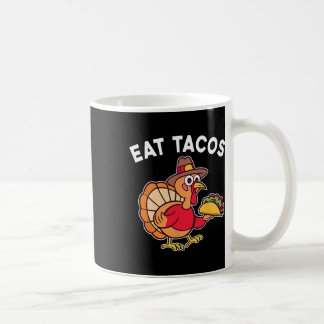 Lustiger Erntedank-Truthahn isst Tacos Mexikanisch Kaffeetasse
