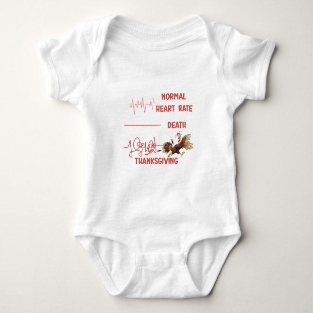 Lustiger Erntedank-Truthahn-Text. Baby Strampler (Vorderseite)