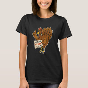 Lustiger Erntedanktag für Veganer Veganer Truthahn T-Shirt