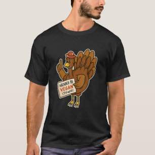 Lustiger Erntedanktag für Veganer Veganer Truthahn T-Shirt