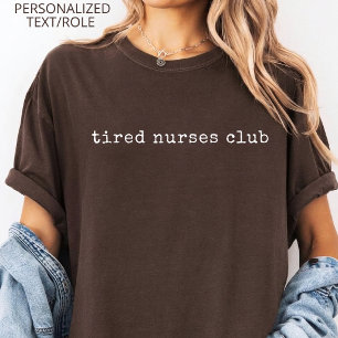 Lustiger Erschöpfter Schwestern Club Nurse Pract T-Shirt