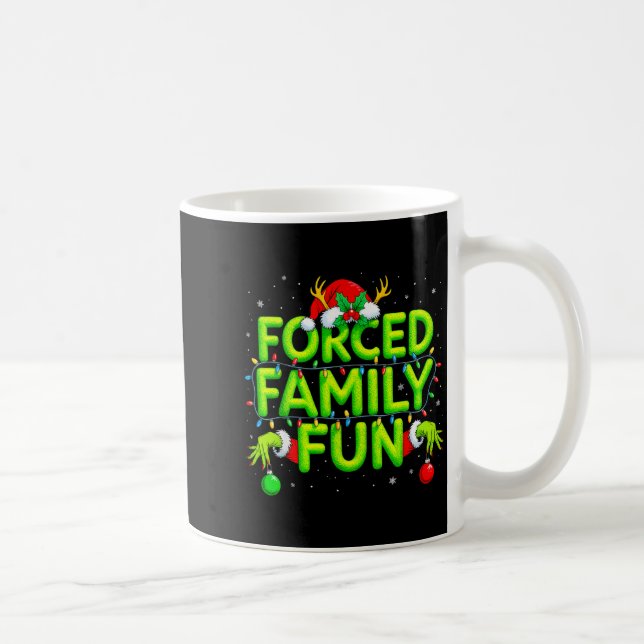 Lustiger erzwungener Familien-Spaß Weihnachten Fei Kaffeetasse (Rechts)