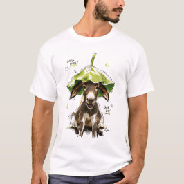 Lustiger Esel mit Blatthut an einem kühlen, schatt T-Shirt