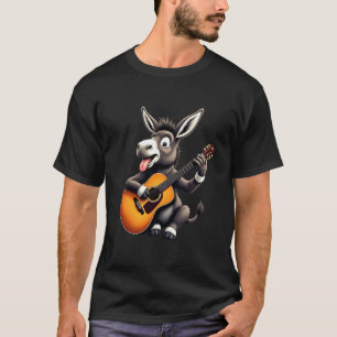 Lustiger Esel spielt Gitarre Design für Musikliebh T-Shirt