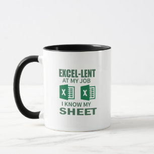 Lustiger Excel-Tabelle-Kaffeebecher für Buchhalter Tasse