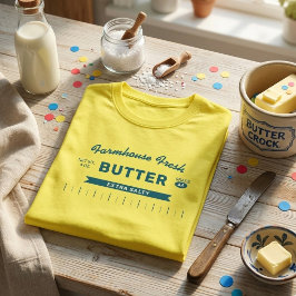 Lustiger "Extra Salziger" Butter-Stick Gelb Custom T-Shirt