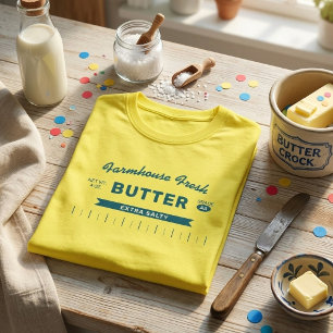 Lustiger "Extra Salziger" Butter-Stick Gelb Custom T-Shirt