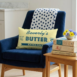 Lustiger Extra Salziger Butterstiel Personalized Lendenkissen
