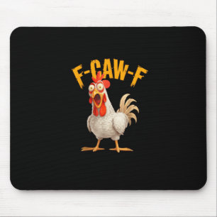 Lustiger F-Awk-F Huhn F-Caw-F Hahn Pun Retro Vi Mousepad