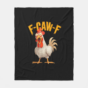 Lustiger F-Awk-F Hühner F-Caw-F Hahn Wortspiel Ret Fleecedecke