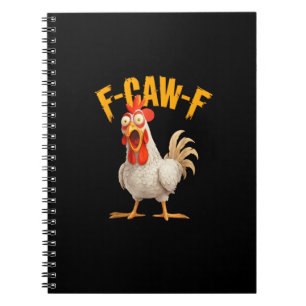 Lustiger F-Awk-F Hühner F-Caw-F Hahn Wortspiel Ret Notizblock