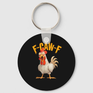 Lustiger F-Awk-F Hühner F-Caw-F Hahn Wortspiel Ret Schlüsselanhänger