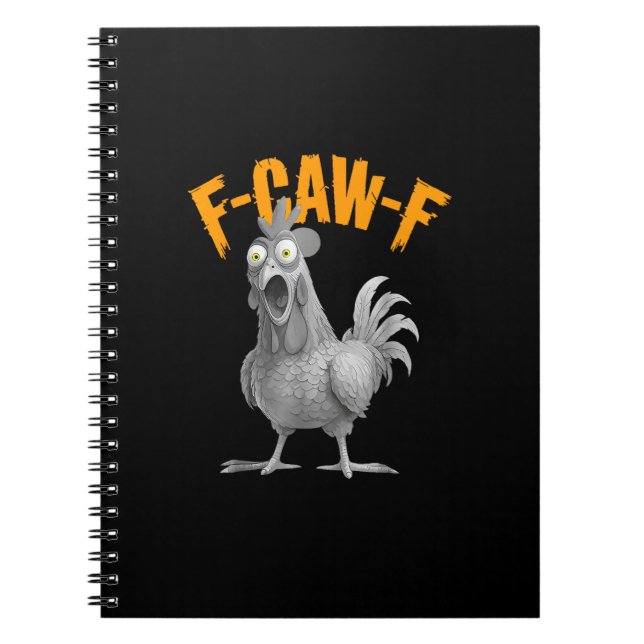 Lustiger F-Caw-F Huhn F-Caw-F Huhn Retro-Klassiker Notizblock (Vorderseite)