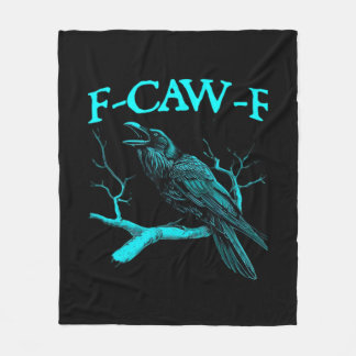 Lustiger F-Caw-F Humor Krähe Gothic Fleecedecke