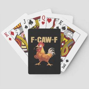 Lustiger F-Caw-F-Krähen-Humor-Gothik Spielkarten