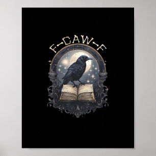 Lustiger F-Caw-F Rabe Vogel Sagt Grafik Retro Klas Poster