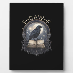 Lustiger F-Caw-F Rabe Vogel Sprüche Grafik Retro K Fotoplatte