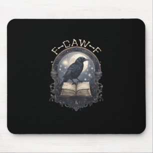 Lustiger F-Caw-F Rabe Vogel Sprüche Grafik Retro K Mousepad