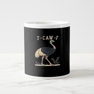 Lustiger F-Caw-F-Strauß F-Caw-F-Hahn Vogel Krähe C Jumbo-Tasse