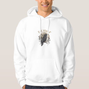 Lustiger F-Krähen-F-Rabe-Vogel-Spruch-Grafikstil Hoodie