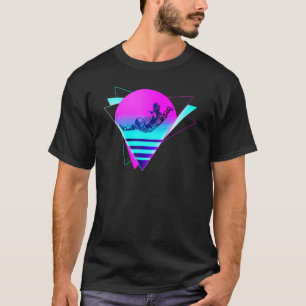 Lustiger Fallschirmspringen Vaporwave Retro Vintag T-Shirt