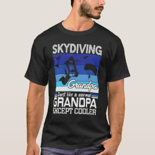 Lustiger Fallschirmspringer-Opa Großvater Himmel T-Shirt