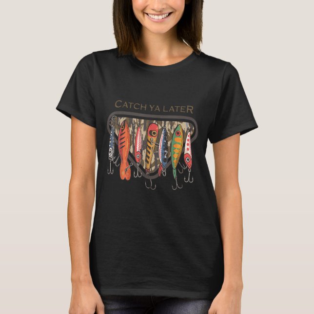 Lustiger Fang, bis später, Tarngefisch Köder Angle T-Shirt (Vorderseite)
