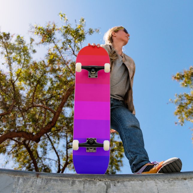 Lustiger Farbverlauf mit Ombre-Effekt  Skateboard (Außenbereich 1)