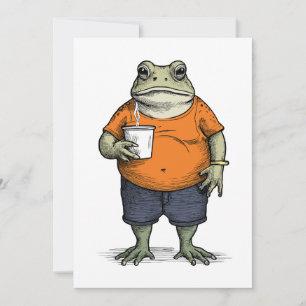 Lustiger faule Frosch Einladung