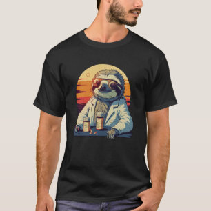 Lustiger Fauler Faultier Apotheker T-Shirt