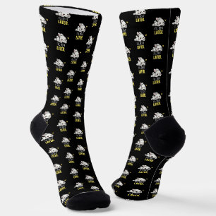 Lustiger fauler Hase Ich werde es später machen Sü Socken