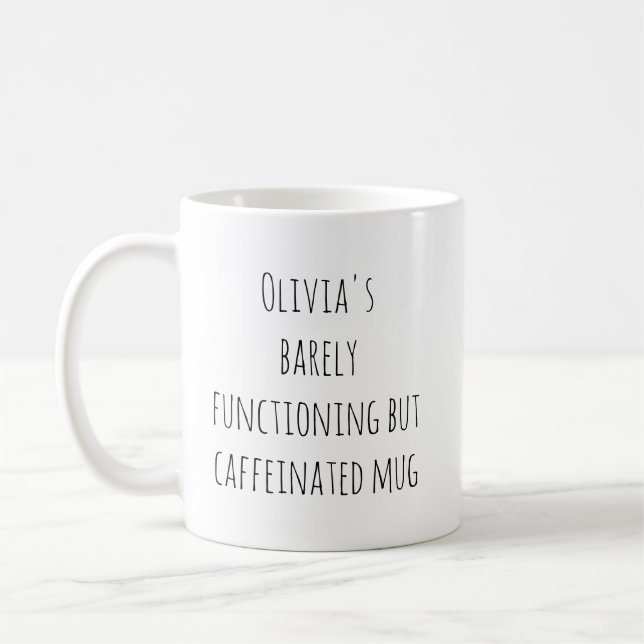 Lustiger fauler Kaffeinspruch mit personalisiertem Kaffeetasse (Links)