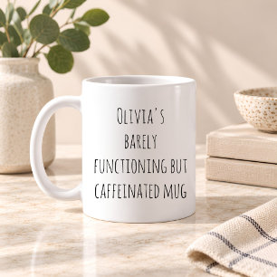 Lustiger fauler Kaffeinspruch mit personalisiertem Kaffeetasse