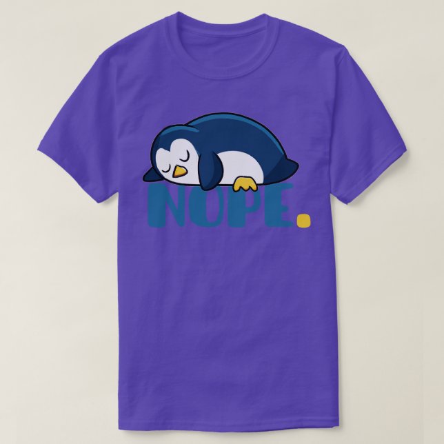 lustiger fauler Pinguin 3 T-Shirt (Design vorne)