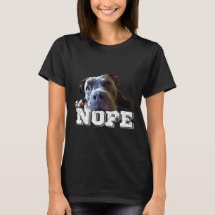Lustiger Fauler Pitbull Hund Nein Hundeliebhaber P T-Shirt