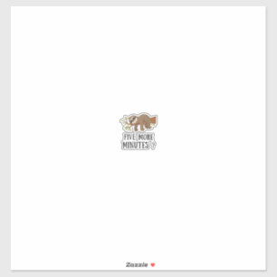 Lustiger Faultier Fünf Minuten Mehr Schlaf Bett Sc Aufkleber