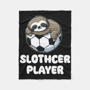 Lustiger Faultier-Fußballspieler Slothcer-Liebhabe Fleecedecke