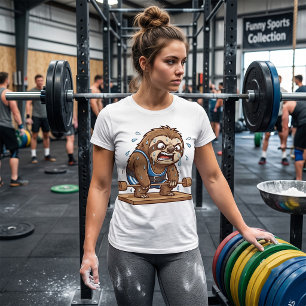 Lustiger Faultier-Gewichtheber-Gym-Sport T-Shirt