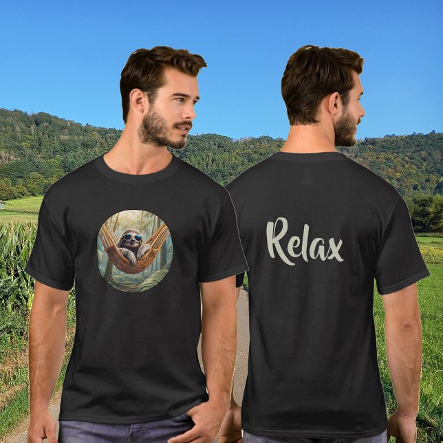 Lustiger Faultier mit Sonnenbrille in einer Hängem T-Shirt (Von Creator hochgeladen)